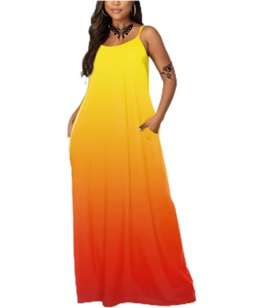 Women's Summer Maxi Dress Long Dress Casual Boho Sleeveless Strap Smocked Tiered Long Beach Sun Dresses
