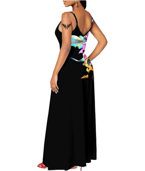 Women's Summer Maxi Dress Long Dress Casual Boho Sleeveless Strap Smocked Tiered Long Beach Sun Dresses