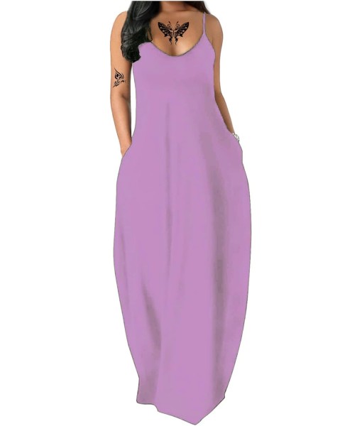Women's Summer Maxi Dress Long Dress Casual Boho Sleeveless Strap Smocked Tiered Long Beach Sun Dresses