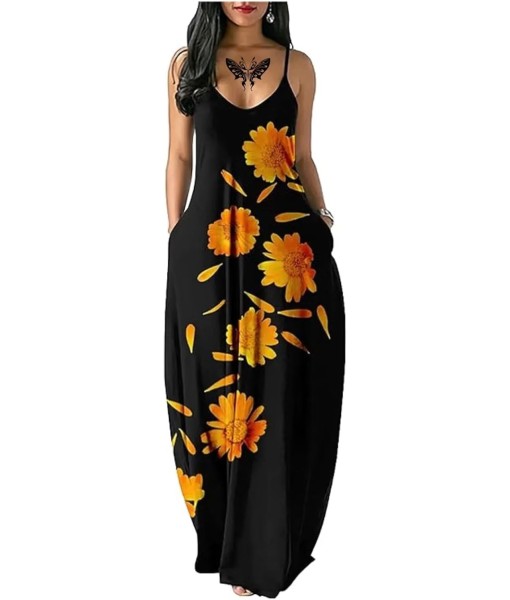 Women's Summer Maxi Dress Long Dress Casual Boho Sleeveless Strap Smocked Tiered Long Beach Sun Dresses