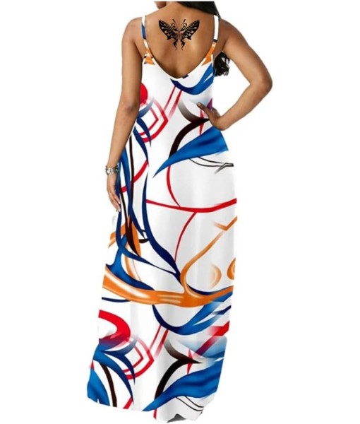 Women's Summer Maxi Dress Long Dress Casual Boho Sleeveless Strap Smocked Tiered Long Beach Sun Dresses