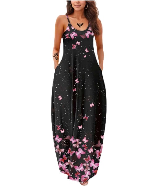 Women's Summer Maxi Dress Long Dress Casual Boho Sleeveless Strap Smocked Tiered Long Beach Sun Dresses