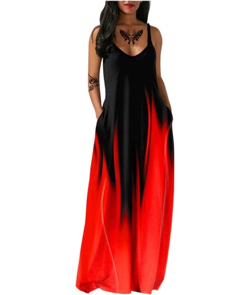 Women's Summer Maxi Dress Long Dress Casual Boho Sleeveless Strap Smocked Tiered Long Beach Sun Dresses