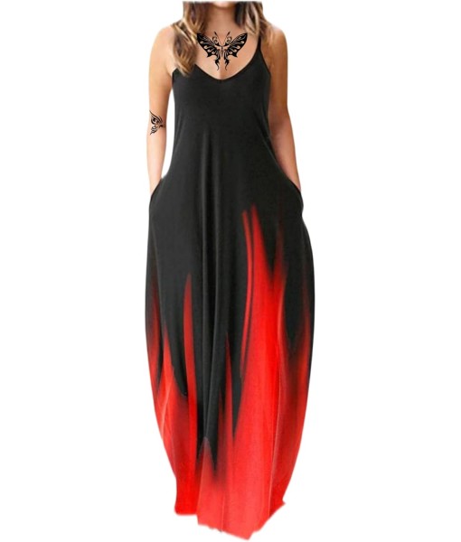 Women's Summer Maxi Dress Long Dress Casual Boho Sleeveless Strap Smocked Tiered Long Beach Sun Dresses