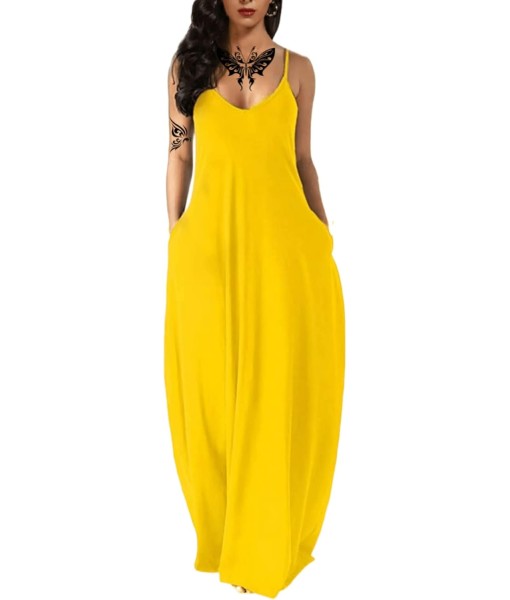 Women's Summer Maxi Dress Long Dress Casual Boho Sleeveless Strap Smocked Tiered Long Beach Sun Dresses