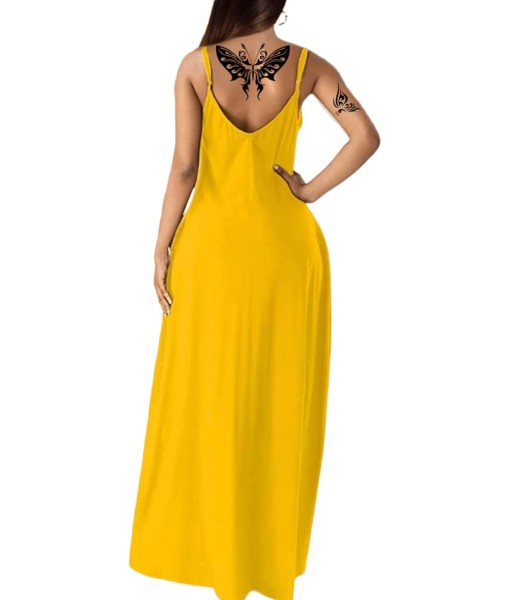 Women's Summer Maxi Dress Long Dress Casual Boho Sleeveless Strap Smocked Tiered Long Beach Sun Dresses