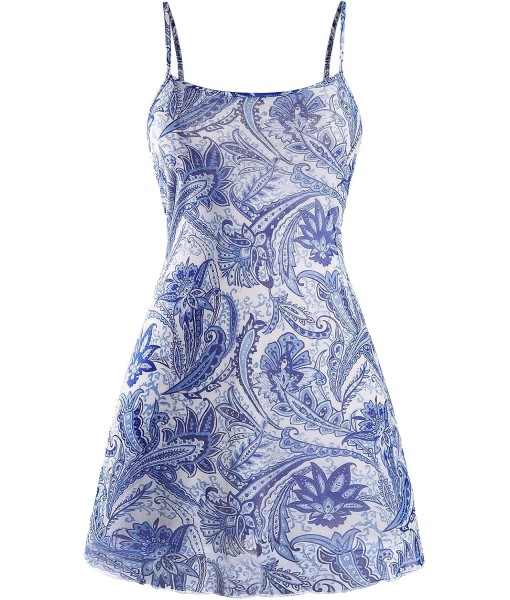 Milumia Women's Vintage 90s Mini Dress Spaghetti Strap Boho Mesh Short Dresses