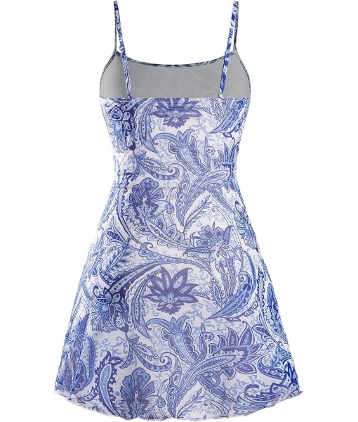 Milumia Women's Vintage 90s Mini Dress Spaghetti Strap Boho Mesh Short Dresses