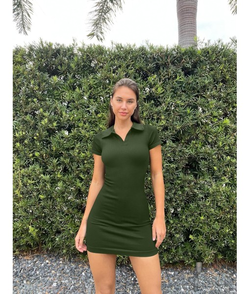 OQQ Women's Mini Dresses Sexy Ribbed Short Sleeve Tummy Control Bodycon Mini Dress