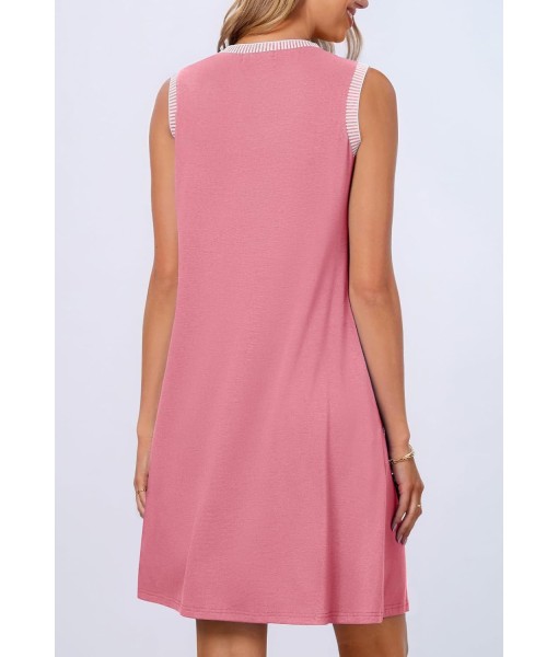 MEROKEETY Women's 2025 Summer Casual Sundress Beach Vacation Sleeveless Tank Crewneck Coverup Mini Dresses