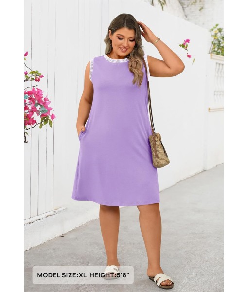 MEROKEETY Women's 2025 Summer Casual Sundress Beach Vacation Sleeveless Tank Crewneck Coverup Mini Dresses
