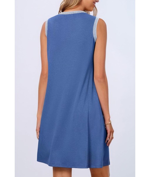 MEROKEETY Women's 2025 Summer Casual Sundress Beach Vacation Sleeveless Tank Crewneck Coverup Mini Dresses