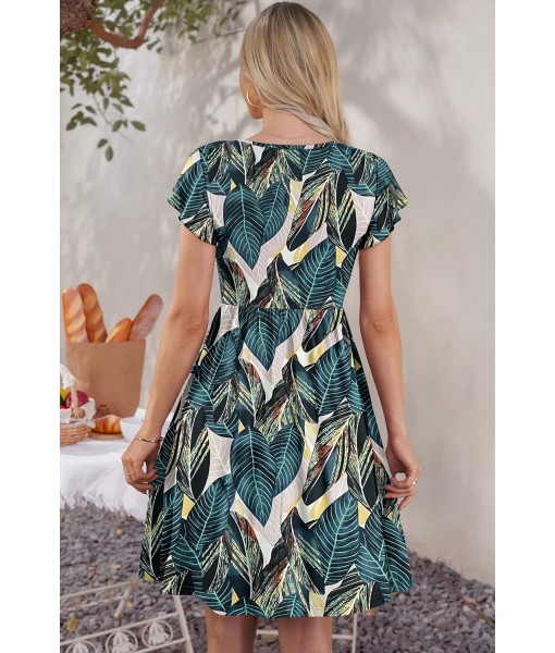 WNEEDU Women Summer Dresses Sleeveless Casual Loose Swing Button Down Midi Dress with Pockets