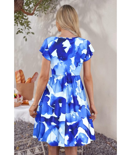 WNEEDU Women Summer Dresses Sleeveless Casual Loose Swing Button Down Midi Dress with Pockets