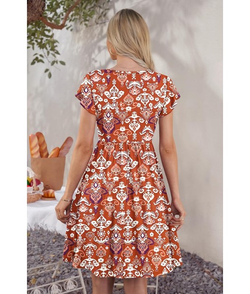 WNEEDU Women Summer Dresses Sleeveless Casual Loose Swing Button Down Midi Dress with Pockets