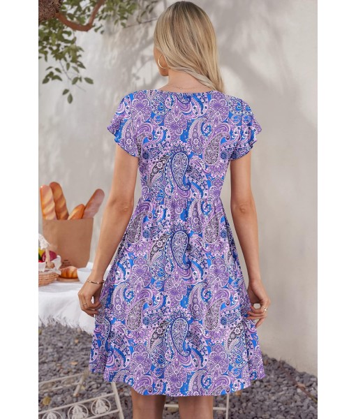 WNEEDU Women Summer Dresses Sleeveless Casual Loose Swing Button Down Midi Dress with Pockets