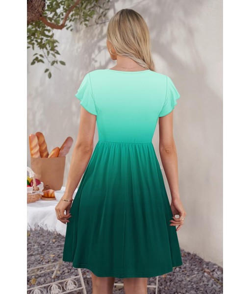 WNEEDU Women Summer Dresses Sleeveless Casual Loose Swing Button Down Midi Dress with Pockets