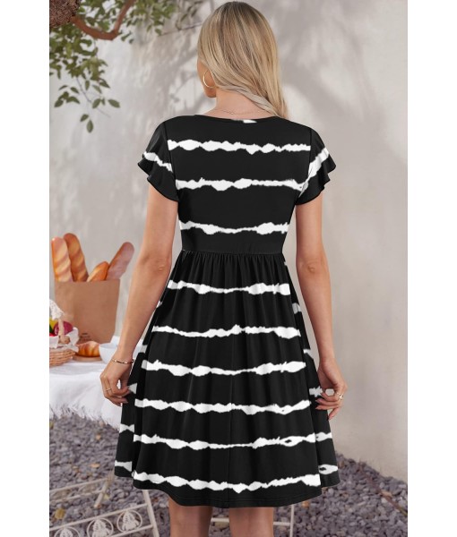 WNEEDU Women Summer Dresses Sleeveless Casual Loose Swing Button Down Midi Dress with Pockets