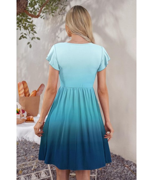 WNEEDU Women Summer Dresses Sleeveless Casual Loose Swing Button Down Midi Dress with Pockets