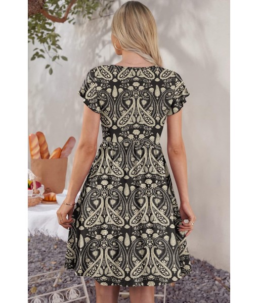 WNEEDU Women Summer Dresses Sleeveless Casual Loose Swing Button Down Midi Dress with Pockets