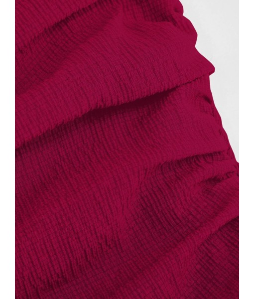 CIDER Women's Summer Cocktail Dress - Tube Ruched Ruffle Mini Dress