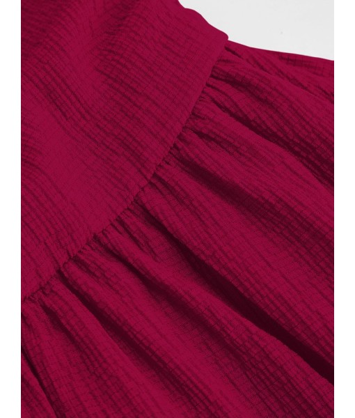 CIDER Women's Summer Cocktail Dress - Tube Ruched Ruffle Mini Dress