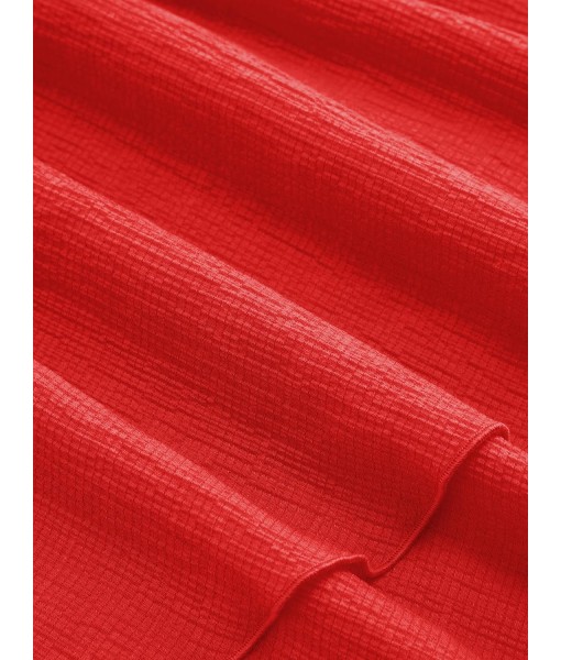 CIDER Women's Summer Cocktail Dress - Tube Ruched Ruffle Mini Dress