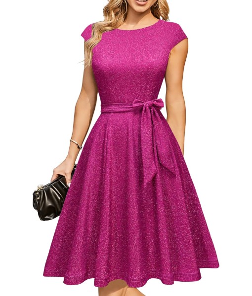 DRESSTELLS Women's Cocktail Dresses, Formal Wedding Guest Church Modest Party Prom Dress 2025