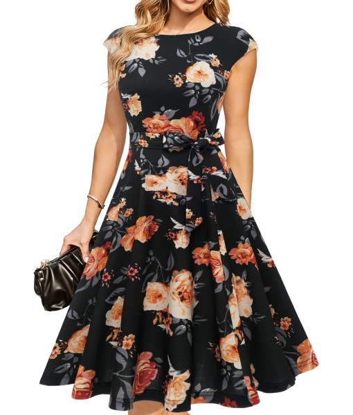 DRESSTELLS Women's Cocktail Dresses, Formal Wedding Guest Church Modest Party Prom Dress 2025