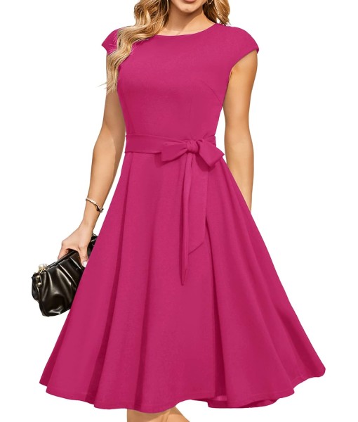DRESSTELLS Women's Cocktail Dresses, Formal Wedding Guest Church Modest Party Prom Dress 2025