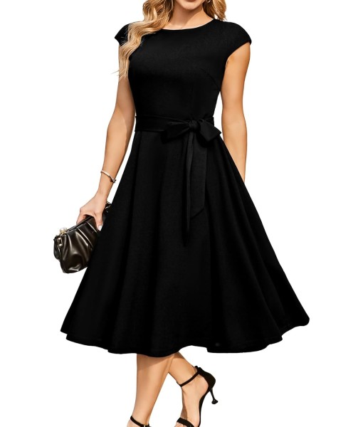 DRESSTELLS Women's Cocktail Dresses, Formal Wedding Guest Church Modest Party Prom Dress 2025