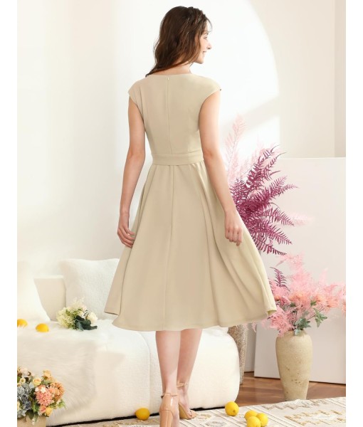DRESSTELLS Women's Cocktail Dresses, Formal Wedding Guest Church Modest Party Prom Dress 2025
