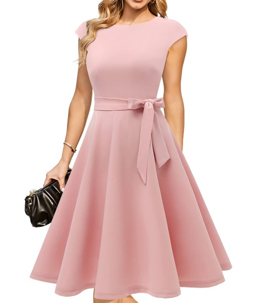 DRESSTELLS Women's Cocktail Dresses, Formal Wedding Guest Church Modest Party Prom Dress 2025