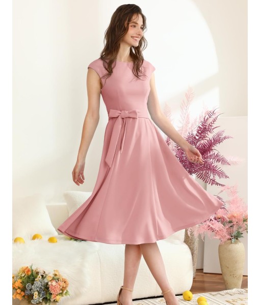 DRESSTELLS Women's Cocktail Dresses, Formal Wedding Guest Church Modest Party Prom Dress 2025