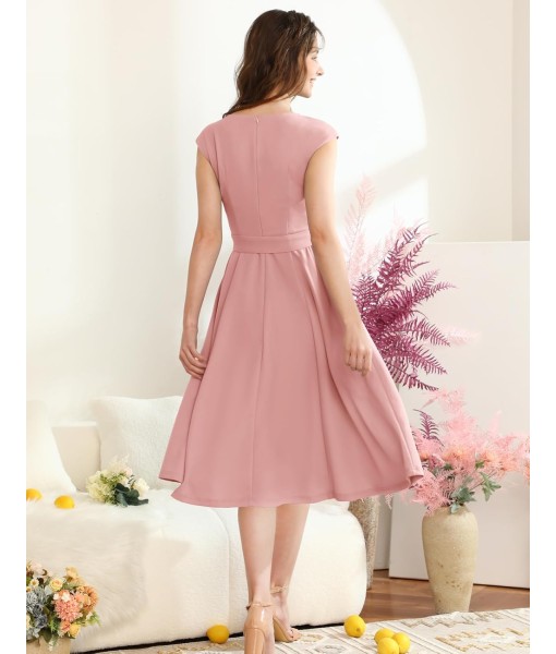 DRESSTELLS Women's Cocktail Dresses, Formal Wedding Guest Church Modest Party Prom Dress 2025