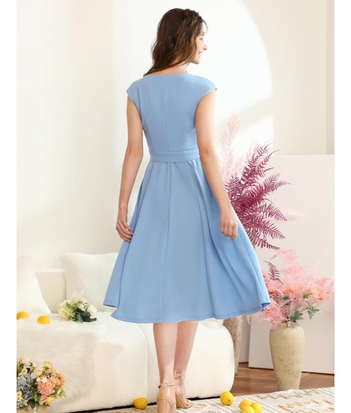DRESSTELLS Women's Cocktail Dresses, Formal Wedding Guest Church Modest Party Prom Dress 2025