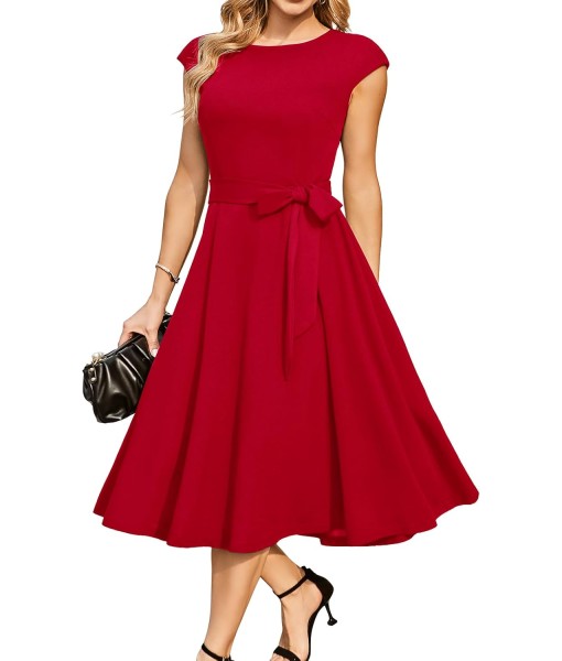 DRESSTELLS Women's Cocktail Dresses, Formal Wedding Guest Church Modest Party Prom Dress 2025