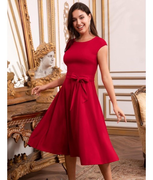 DRESSTELLS Women's Cocktail Dresses, Formal Wedding Guest Church Modest Party Prom Dress 2025