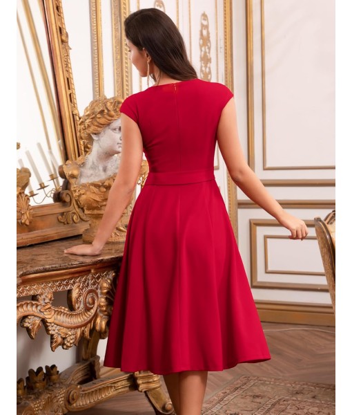 DRESSTELLS Women's Cocktail Dresses, Formal Wedding Guest Church Modest Party Prom Dress 2025