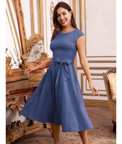 DRESSTELLS Women's Cocktail Dresses, Formal Wedding Guest Church Modest Party Prom Dress 2025