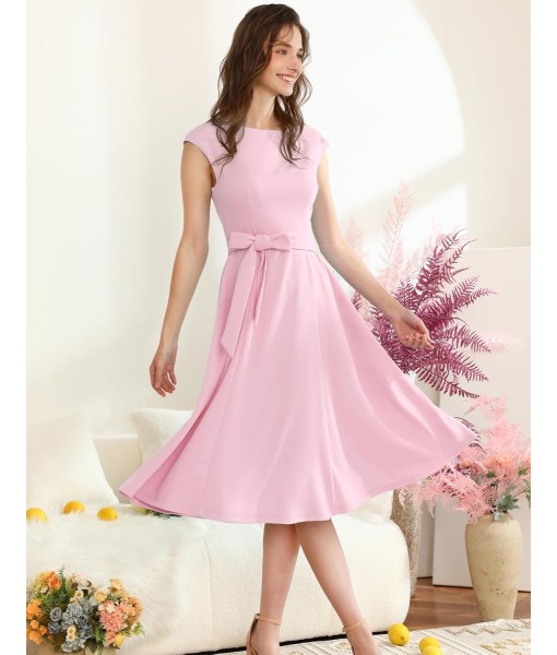 DRESSTELLS Women's Cocktail Dresses, Formal Wedding Guest Church Modest Party Prom Dress 2025