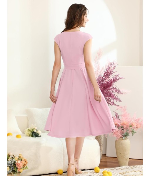 DRESSTELLS Women's Cocktail Dresses, Formal Wedding Guest Church Modest Party Prom Dress 2025