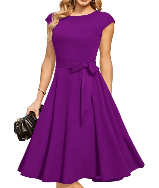 DRESSTELLS Women's Cocktail Dresses, Formal Wedding Guest Church Modest Party Prom Dress 2025