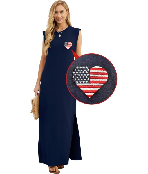 GRECERELLE 2025 Women Year-Round Casual Round Neck Loose Split Wrinkle-Free Long Maxi Vacation Dress with Pockets (XS-3XL)