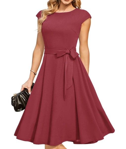 DRESSTELLS Women's Cocktail Dresses, Formal Wedding Guest Church Modest Party Prom Dress 2025