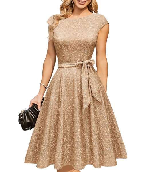 DRESSTELLS Women's Cocktail Dresses, Formal Wedding Guest Church Modest Party Prom Dress 2025