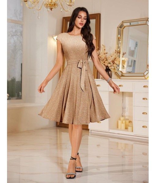 DRESSTELLS Women's Cocktail Dresses, Formal Wedding Guest Church Modest Party Prom Dress 2025