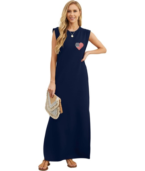 GRECERELLE 2025 Women Year-Round Casual Round Neck Loose Split Wrinkle-Free Long Maxi Vacation Dress with Pockets (XS-3XL)