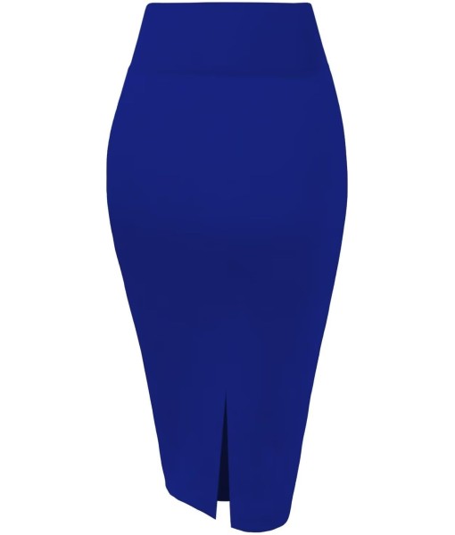 Hybrid & Company Women's Premium Nylon Ponte Stretch High Waist Pencil Suit Skirt Below Knee
