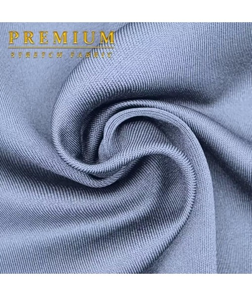Hybrid & Company Women's Premium Nylon Ponte Stretch High Waist Pencil Suit Skirt Below Knee